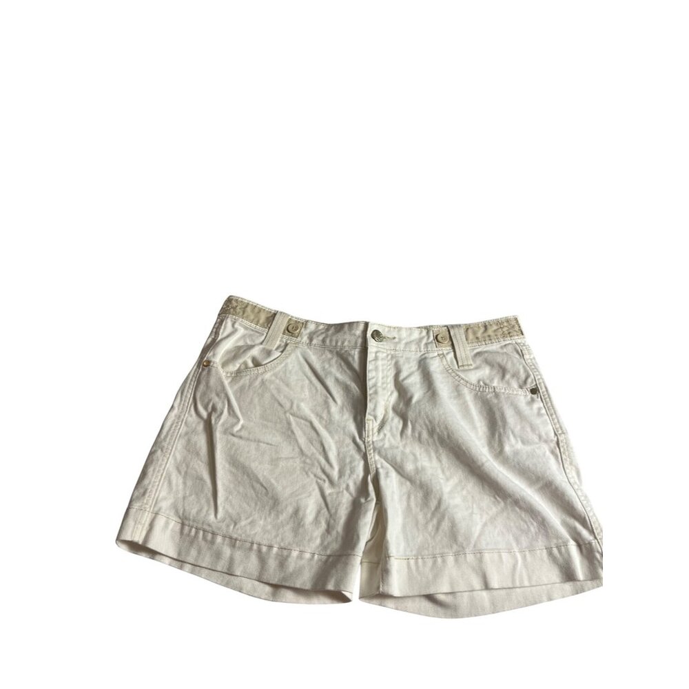 Signature By Levi Strauss Womens ivory Denim Shorts Misses14 Comfortable Stretch